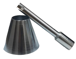 Форма металлическая в виде усеченного конуса по ПНСТ 71-2016Форма-конус Комплект для определения плотности и абсорбиции